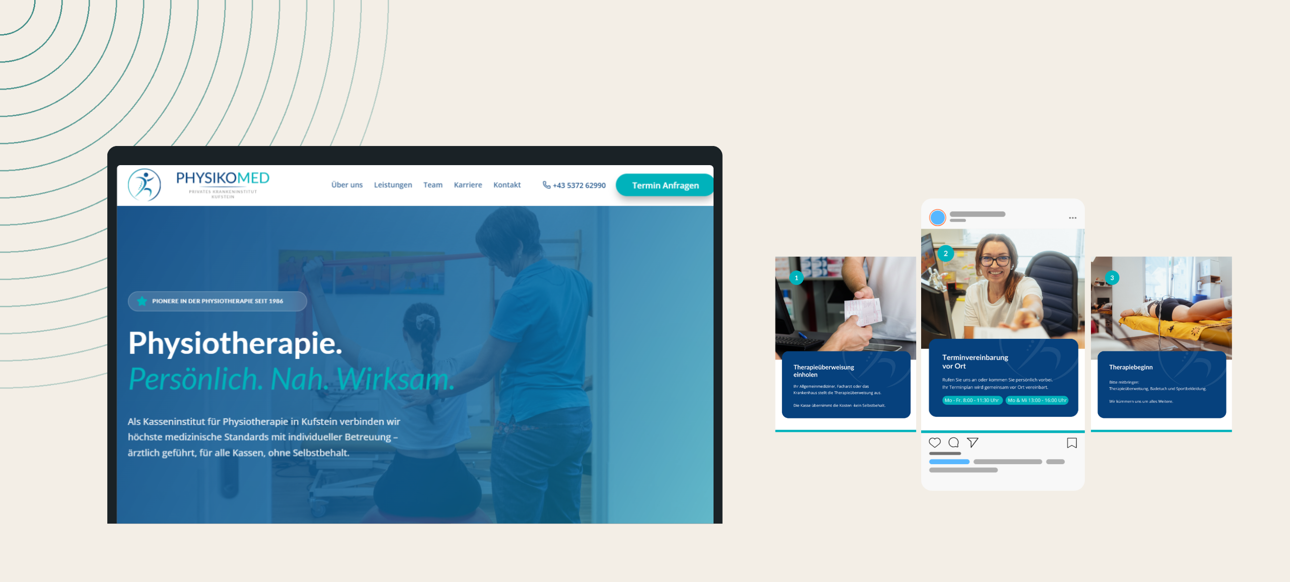 triverti connects Referenz Physikomed Startbild